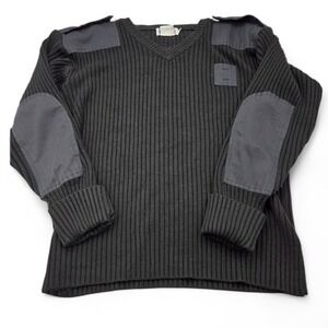 Tact Squad Black Ribbed Commando Sweater V-Neck Military Tactical XL Mens